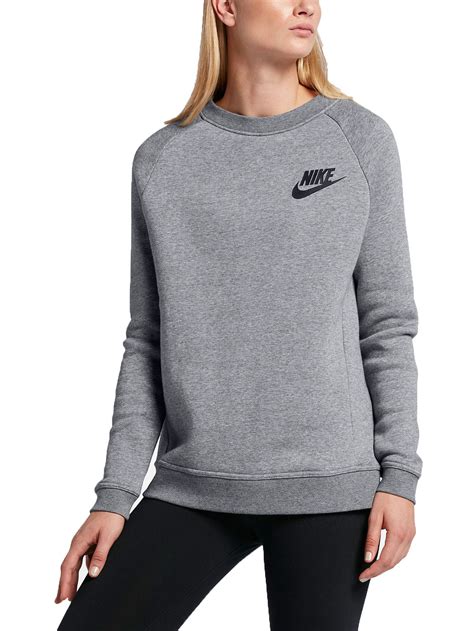 nike crew funktionssweatshirt damen olive canvas black